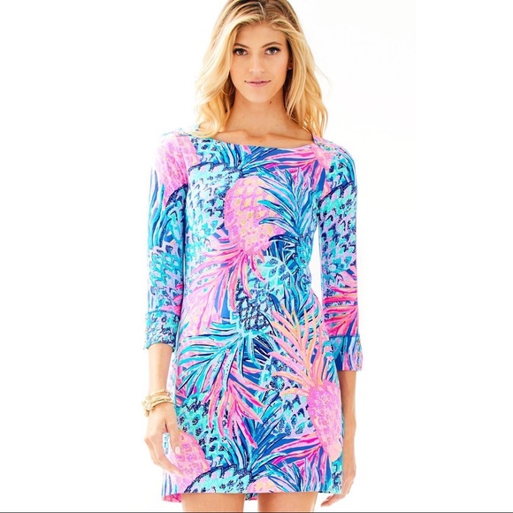 Lilly Pulitzer Dresses & Skirts - Lilly Pulitzer pineapple Sophie long sleeve dress